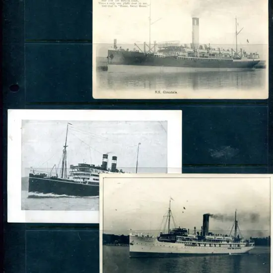 "S.S.Indarra" endorsed on reverse with "trip ...