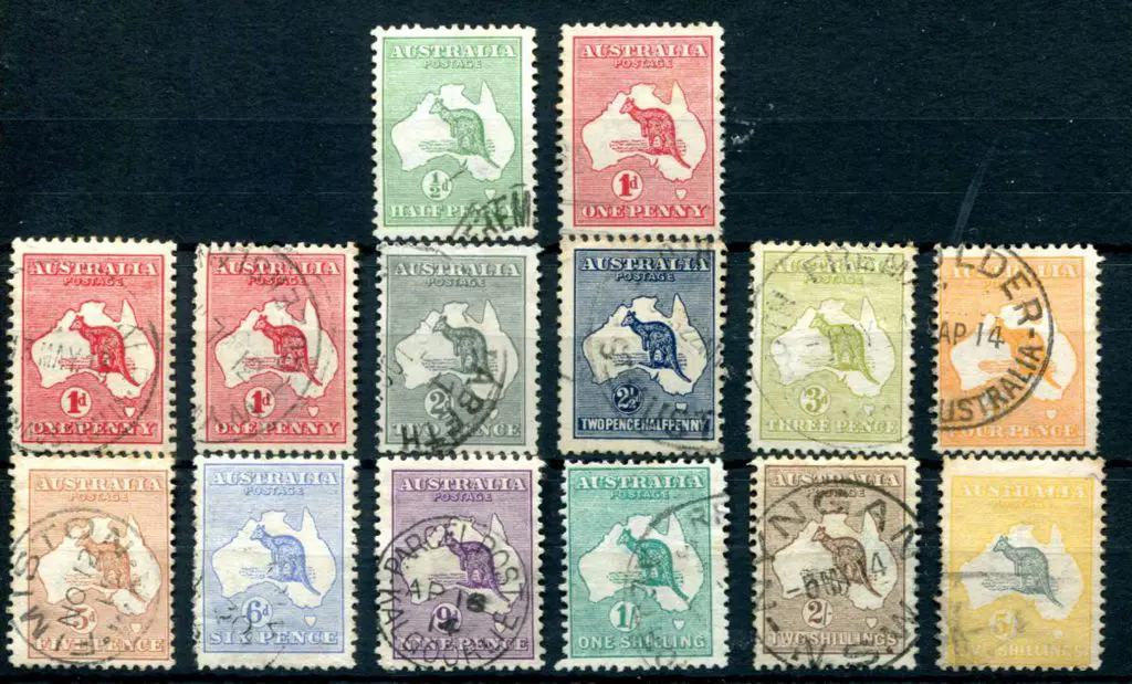 ½d to 5/- group of 14 postally used incl 1d red ... Image 1++