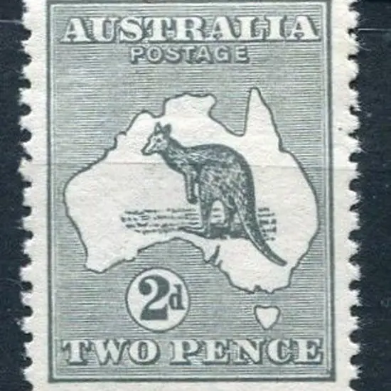 2d grey. MVLH, odd flat perf at top. SG 3, ACSC 5, ...