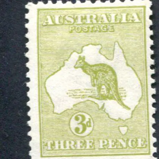 3d olive-green, Die I. MLH, centred top right. ...