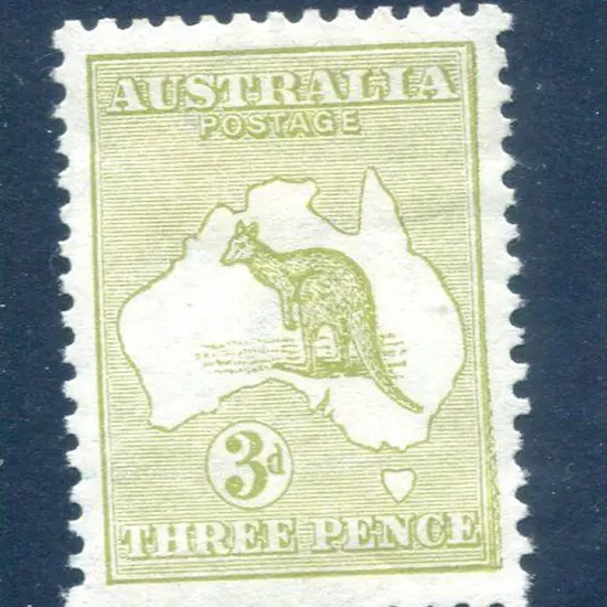 3d pale olive-green, Die I with partial "Kiss ...