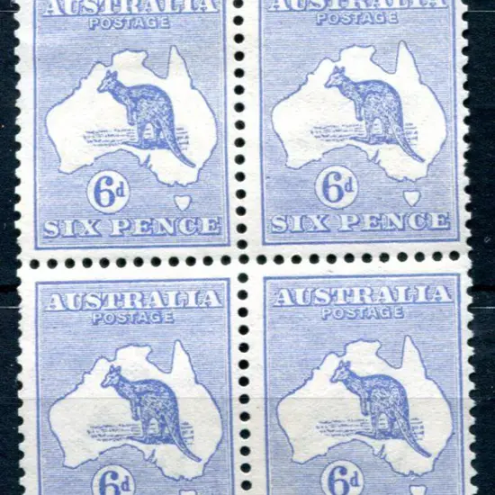 6d ultramarine in MUH/MLH block of 4. A couple of ...