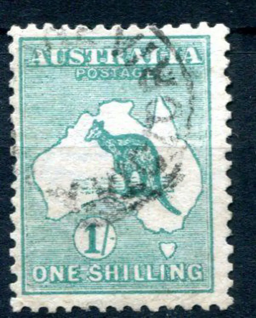 1/- blue-green with inverted wmk. Good to fine ... Image 1++