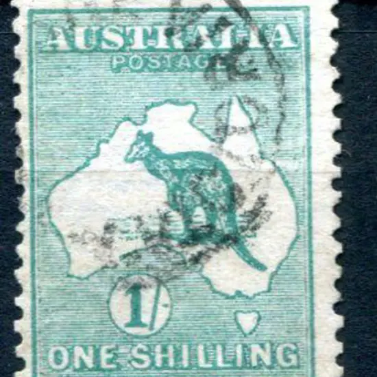 1/- blue-green with inverted wmk. Good to fine ...