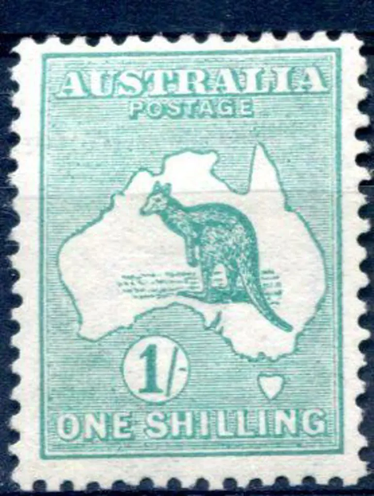 1/- blue-green. Fresh MLH, centred slightly high. ... Image 1++