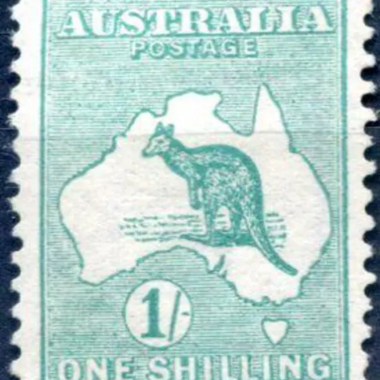 1/- blue-green. Fresh MLH, centred slightly high. ...