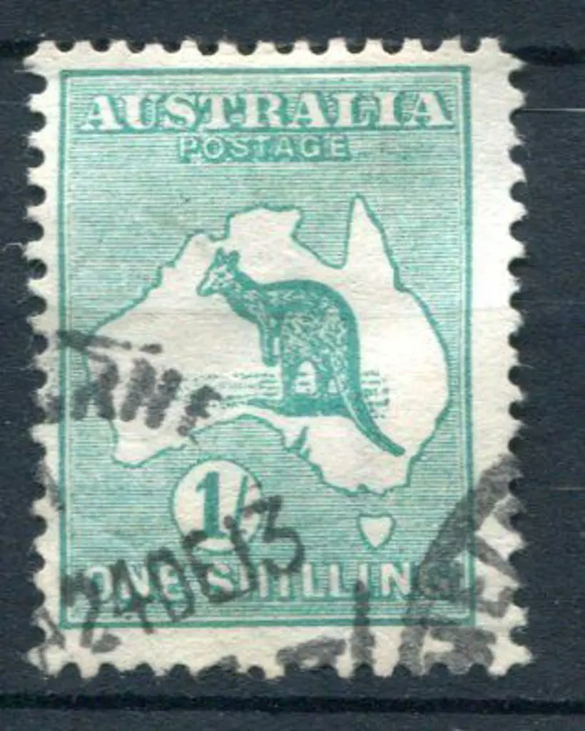 1/- green with inverted wmk. Fine postally used ... Image 1++