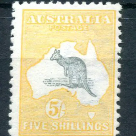 5/- grey & chrome. Fresh MLH, centred right. SG13, ...