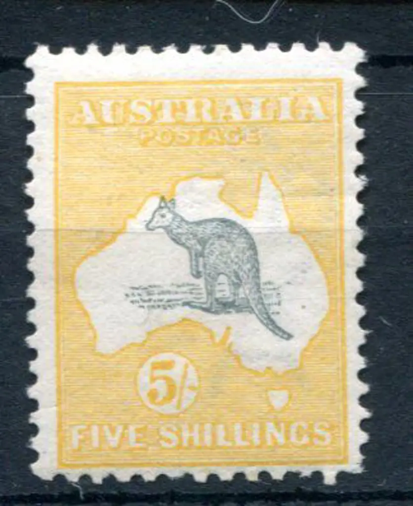 5/- grey & yellow with "Break in Gulf of ... Image 1++