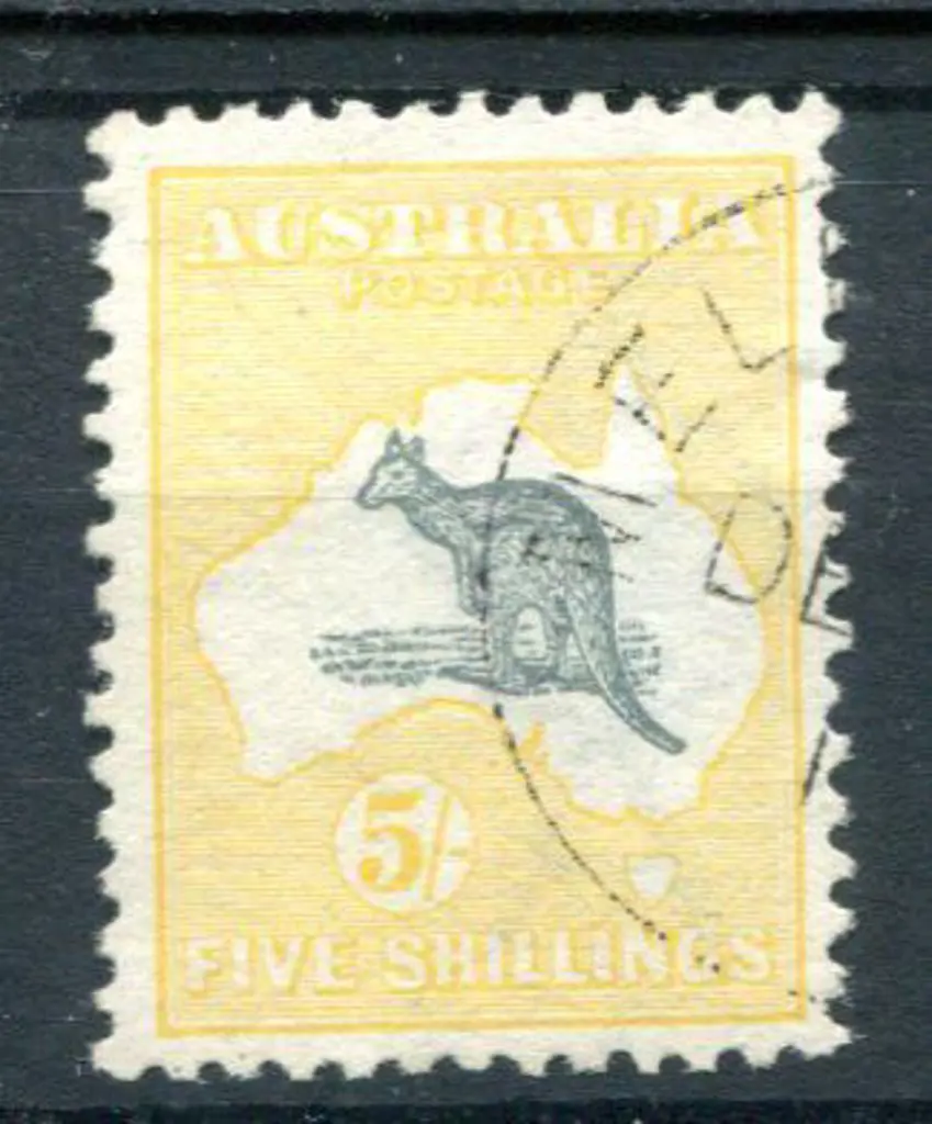 5/- grey & yellow. CTO with "DE…13" cds. Good ... Image 1++