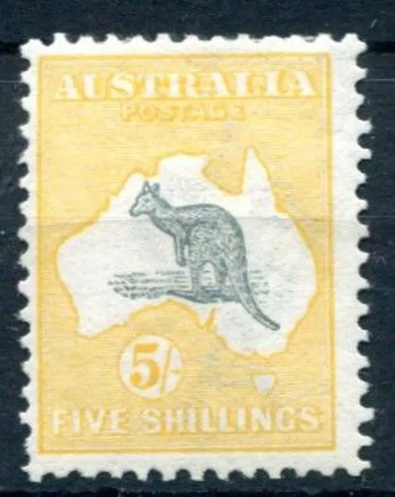 5/- grey & yellow. Fresh MLH/MH with moderate ... Image 1++