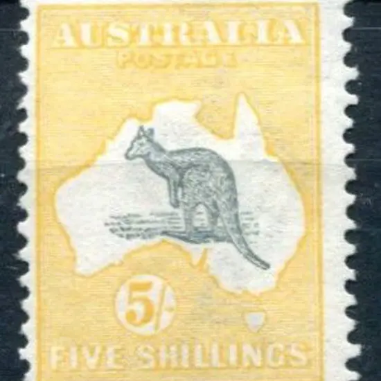 5/- grey & yellow. Fresh MLH/MH with moderate ...