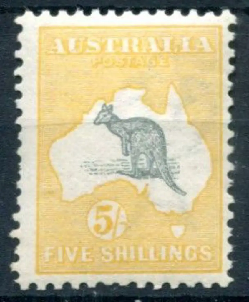 5/- grey & chrome. MUH, centred right with a ... Image 1++