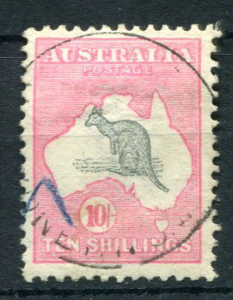 10/- grey & pink. Small blue crayon mark but ... Image 1++