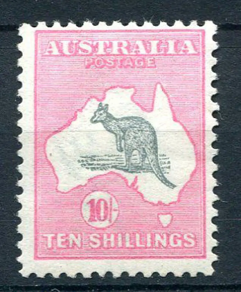 10/- grey & pink. MVLH, centred high. Strong ... Image 1++