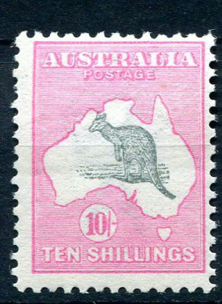 10/- grey & pink. A little off centre with light ... Image 1++