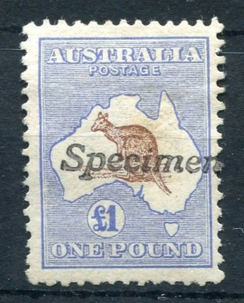 £1 brown & blue handstamped "Specimen". MLH but ... Image 1++