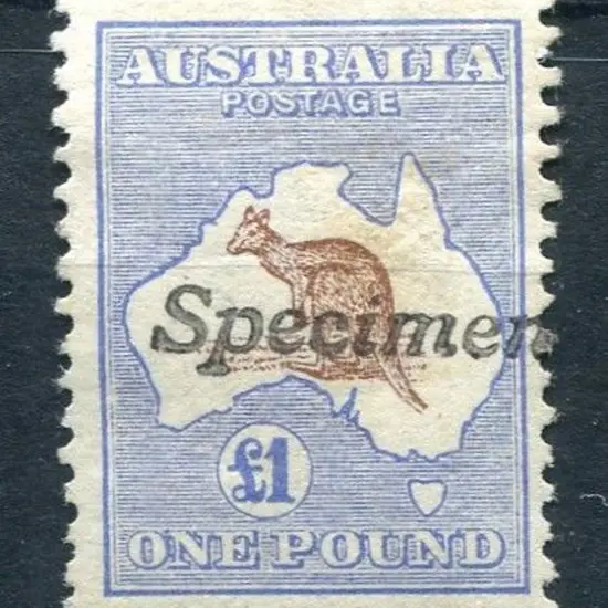 £1 brown & blue handstamped "Specimen". MLH but ...