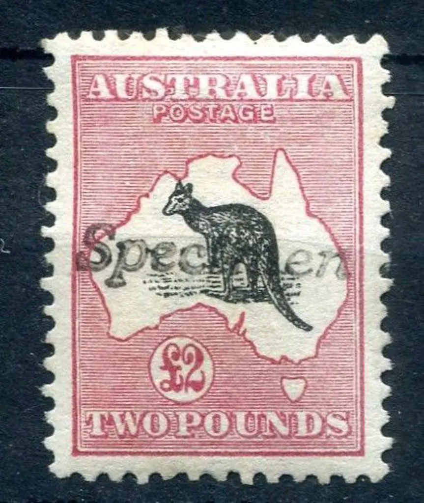 £2 black & rose handstamped "Specimen". Fine MH, ... Image 1++