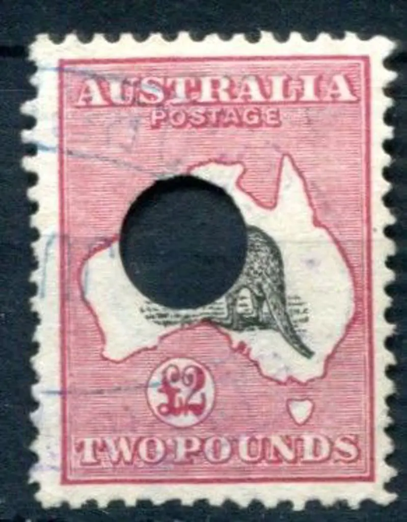 £2 grey & deep rose with duty plate "very short ... Image 1++
