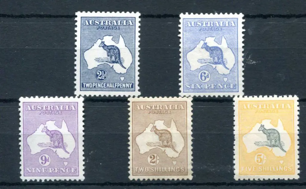 2½d to 5/- group of 5 with the latter perfectly ... Image 1++