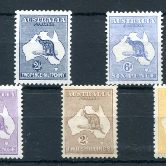 2½d to 5/- group of 5 with the latter perfectly ...