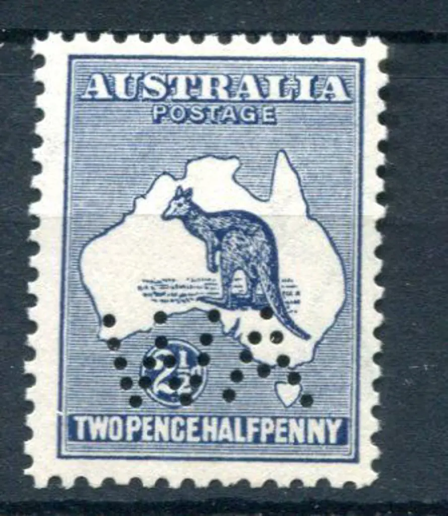 2½d indigo perfined "WA". Fine MUH. ACSC 10A, Cat. ... Image 1++