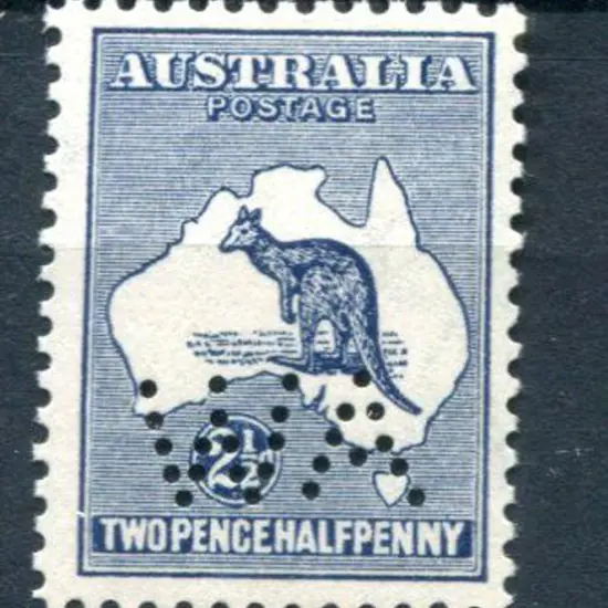 2½d indigo perfined "WA". Fine MUH. ACSC 10A, Cat. ...