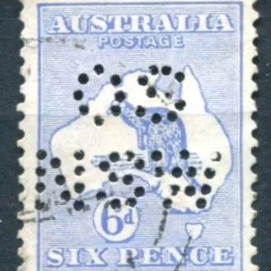 6d ultramarine with "Islands in Bass Strait" ...