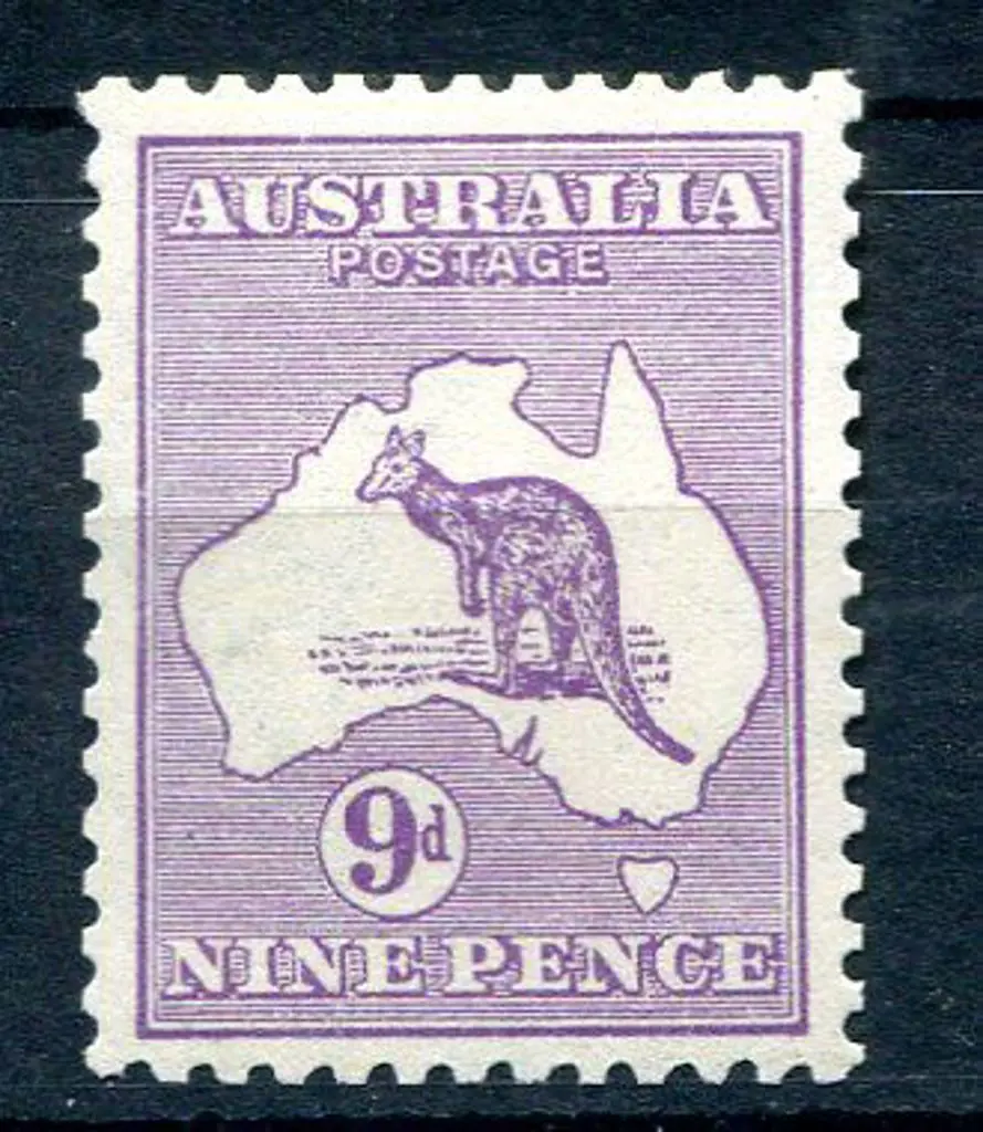 9d violet. Superb MUH. ACSC 24a, Cat. $1000 Image 1++