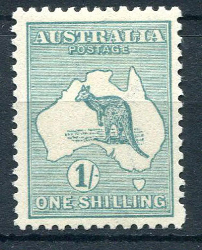 1/- blue-green. One blind perf lower right. MUH ... Image 1++