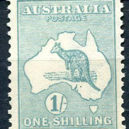 1/- bright blue-green. Fine MH, well centred. SG ...