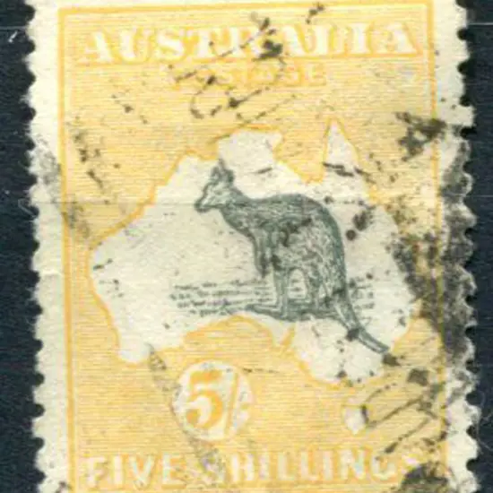 5/- grey & chrome with "Shading breaks in Bight" ...