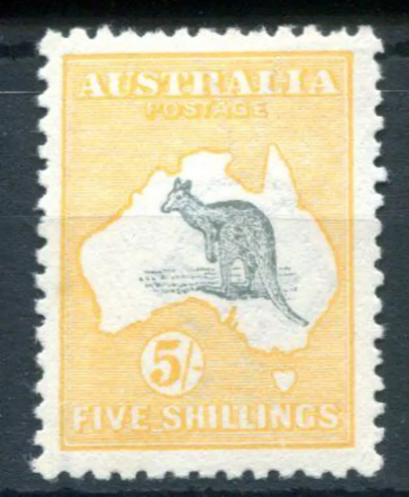 5/- deep grey & chrome with inverted wmk. Fresh ... Image 1++