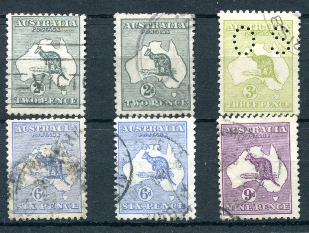 2d grey (2), 3d perfined "OS", 6d ultramarine (2) ... Image 1++