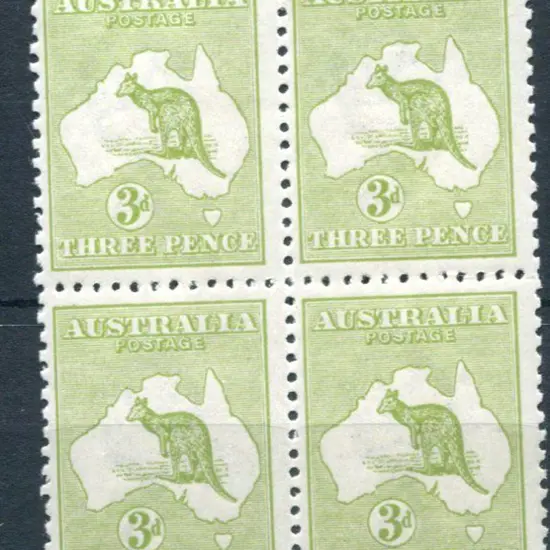 3d pale olive-green, Die I. MUH/MVLH/MLH block of ...