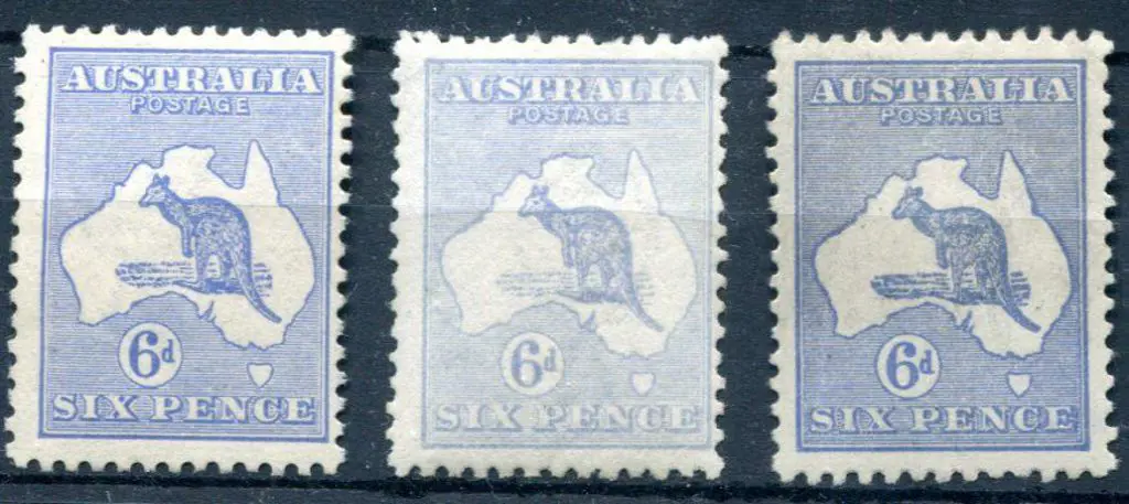6d ultramarine (centred right), 6d pale ... Image 1++