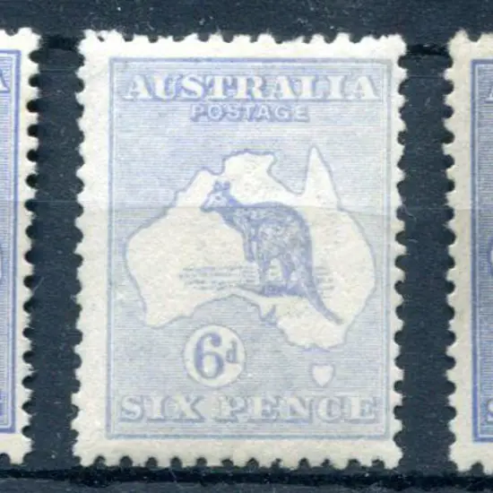 6d ultramarine (centred right), 6d pale ...