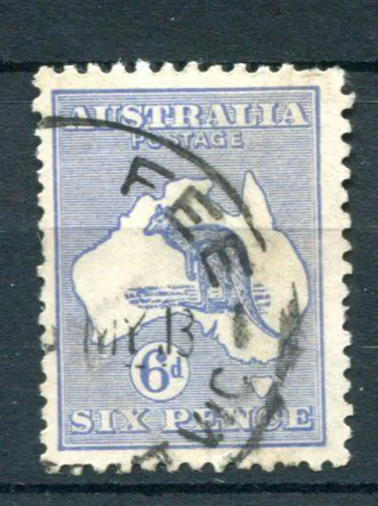 6d ultramarine with "Flaw off WA coast" variety. ... Image 1++