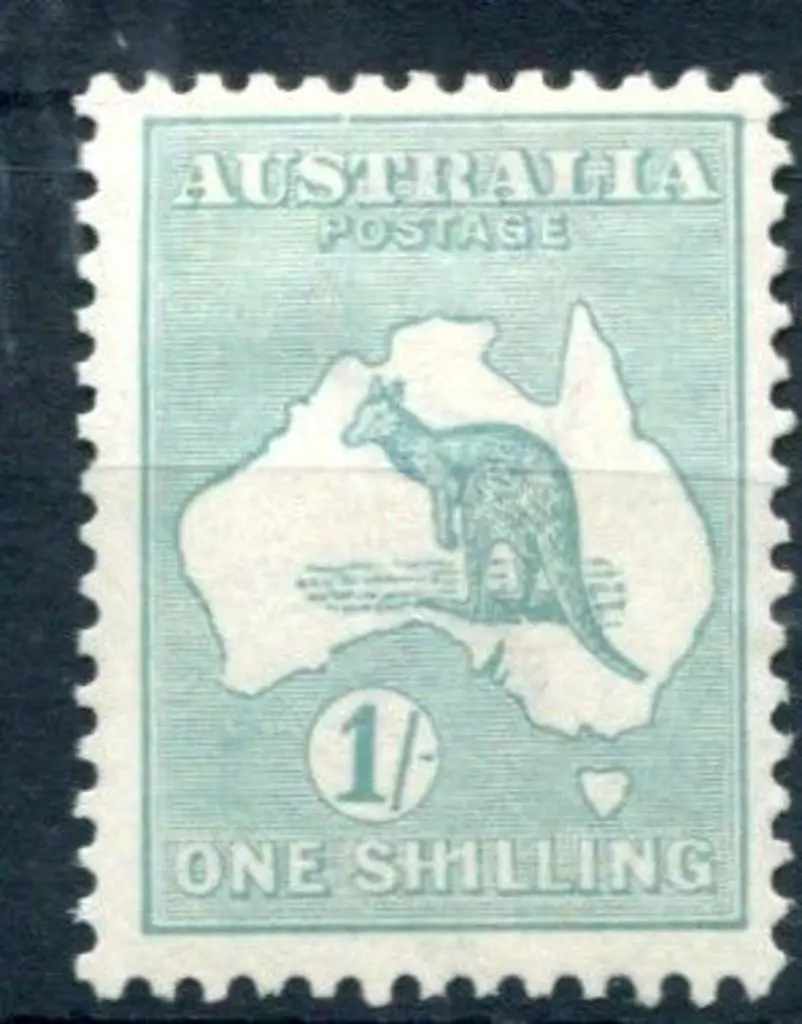 1/- blue-green Die IIB with "1 for first I in ... Image 1++
