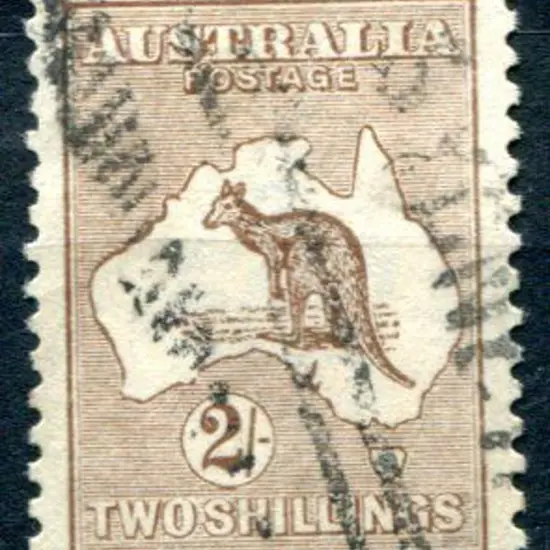 2/- brown with inverted wmk. Used with Sydney ...