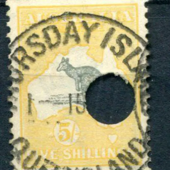 5/- grey black & chrome with Telegraph puncture. ...