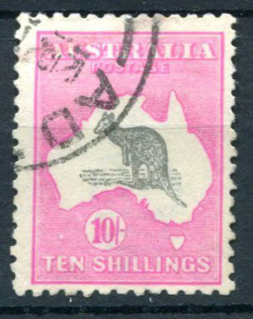 10/- grey & deep pink with "Short Spencer's Gulf" ... Image 1++