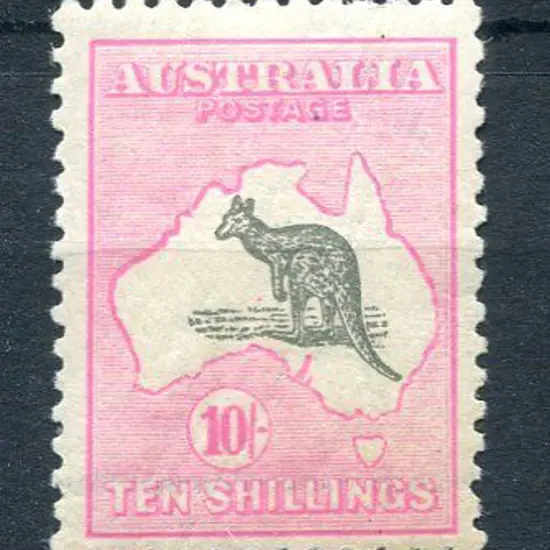 10/- grey & pale aniline-pink. MUH with slightly ...