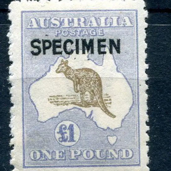 £1 light brown & pale blue with "SPECIMEN" type B ...