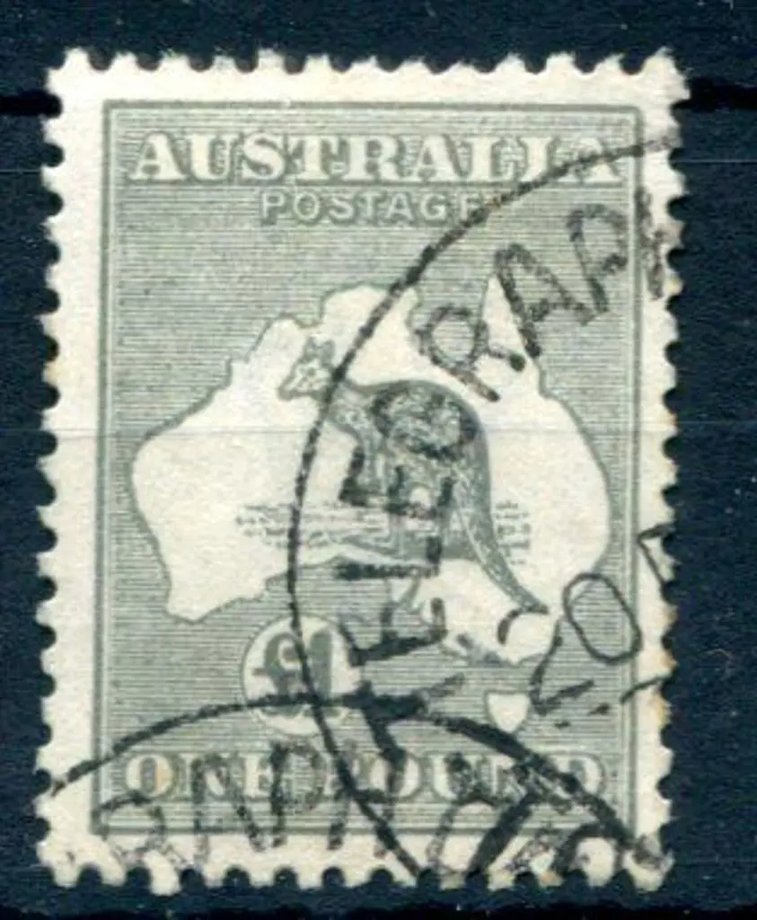 £1 grey. Fine used with neat part "Telegraph ... Image 1++