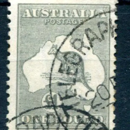 £1 grey. Fine used with neat part "Telegraph ...