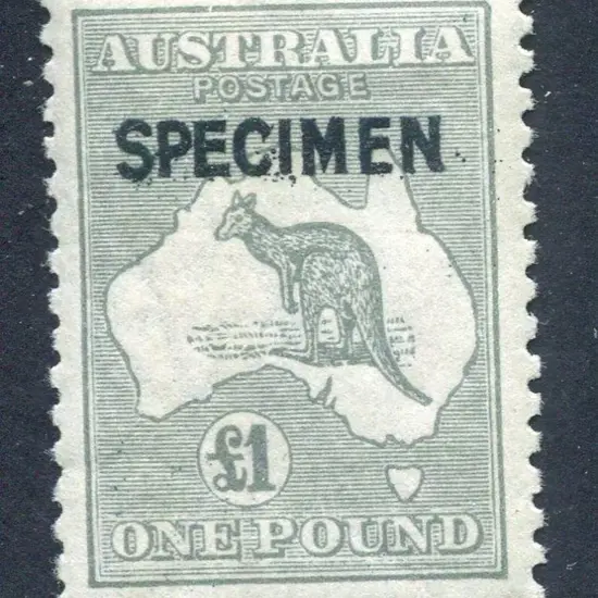 £1 grey ovptd "SPECIMEN" type B. Fine MLH & well ...
