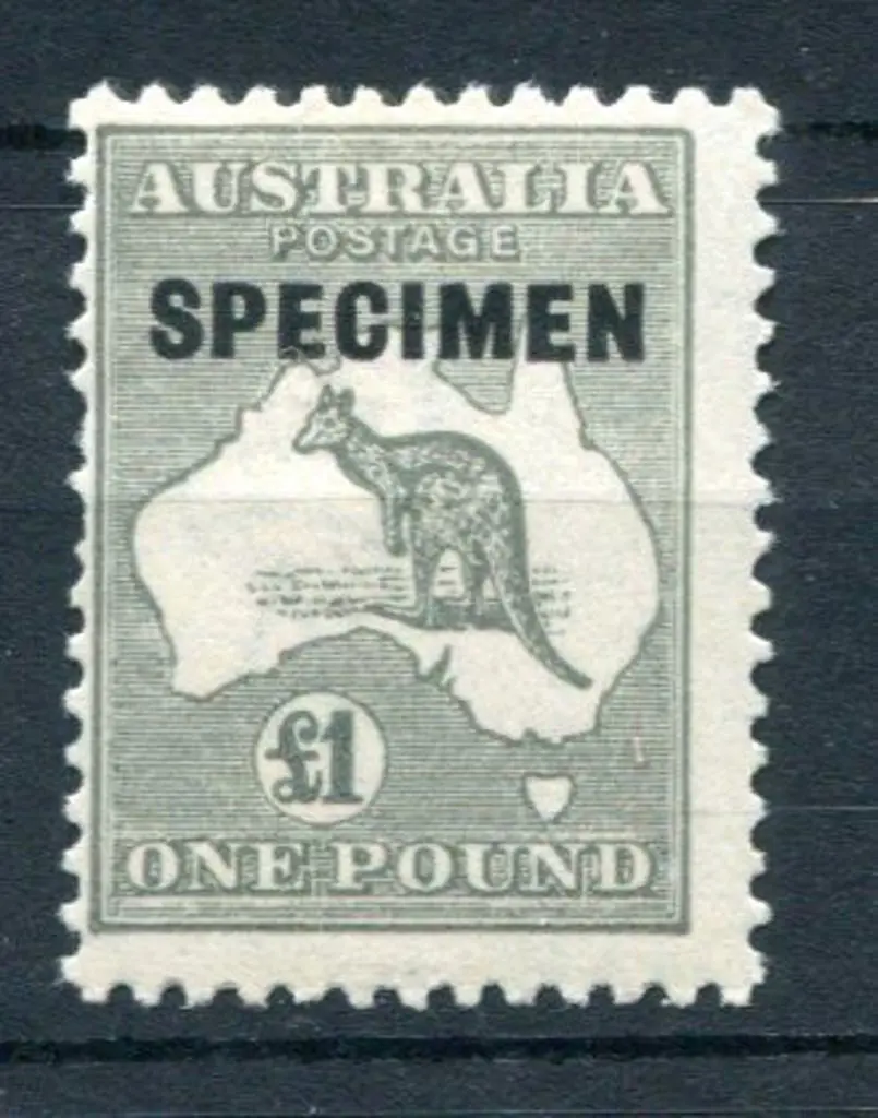 £1 grey ovptd "SPECIMEN" type D. MLH centred left ... Image 1++