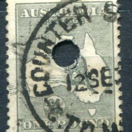 £1 deep grey with small central Telegraph ...